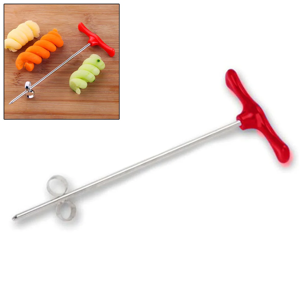 

Vegetables Spiral Screw Slicer Carving Tool Potato Carrot Cucumber Salad Chopper Manual Cutter