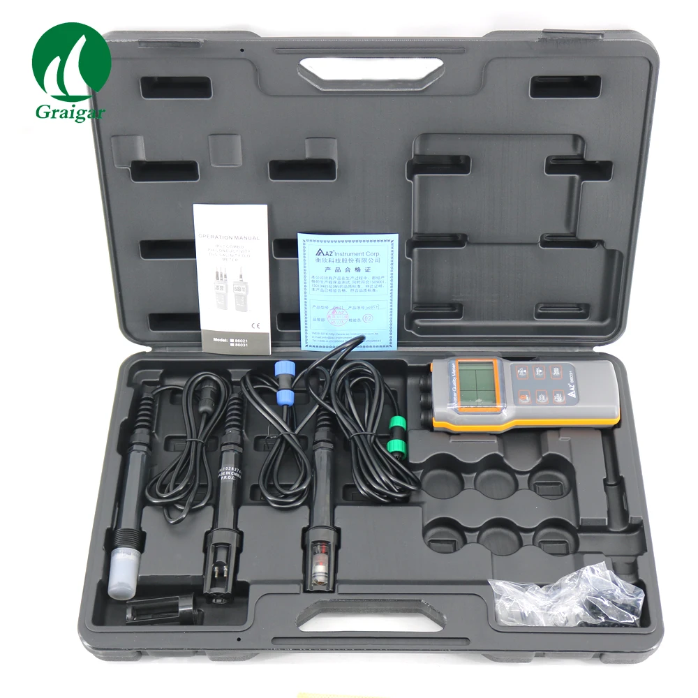 

New AZ86031 Water Quality Tester IP67 COMBO PH/CONDUCTIVITY/ SALINITY/DO Meter Water Analyzer