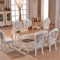 modern style table 100 solid wood italy style luxury dining table set 6 chairs o1128