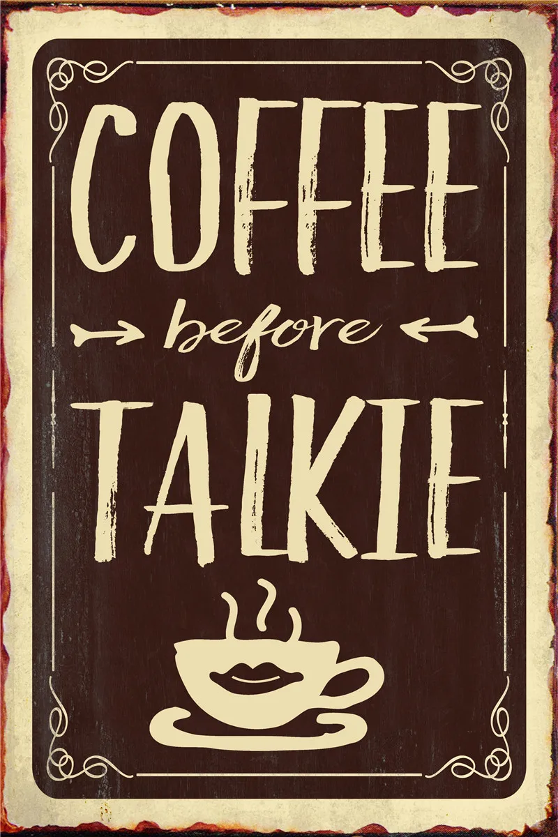 

Кофе знаки сад Плакаты для как снаружи, так и внутри, Значки для вечеринки металлическая пластина Туалет знак аксессуары для украшения дома ...