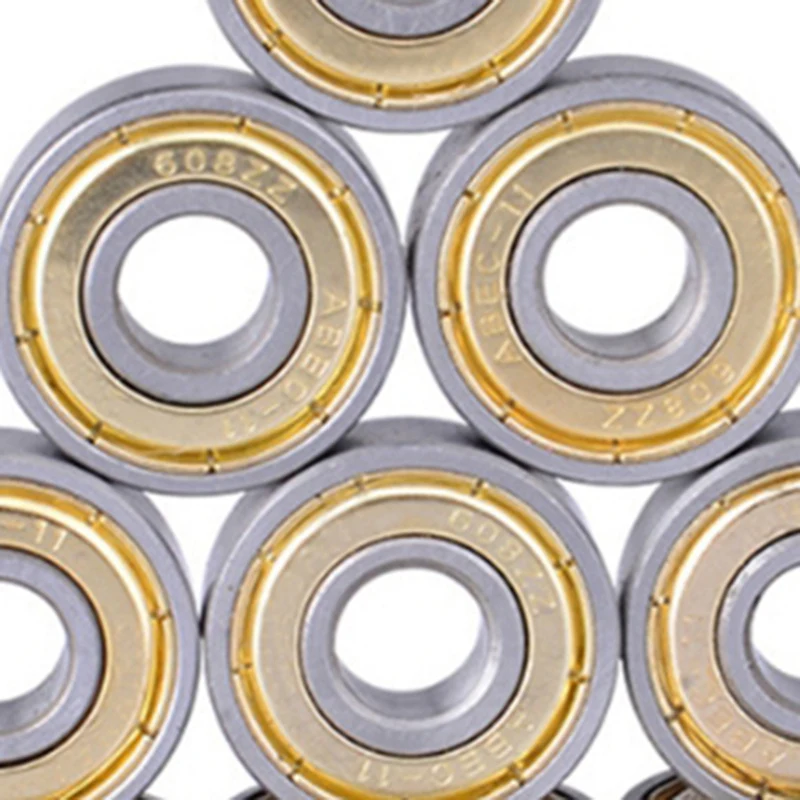 

8Pcs Metal 608 ZZ Silver Bearings, Universal Accessories for High-Performance Roller Skates, Skateboard Wheel Bearings
