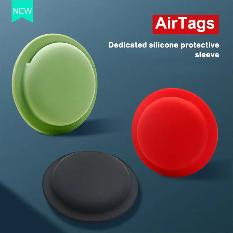 

Multicolor Silicone Protective Cover For Aircovered AirTag Case Protector Bumper Case Suitible With Apple AirTag Tracker Buckle