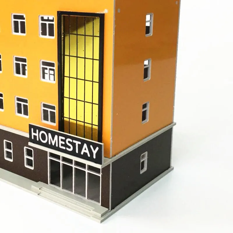 1:144 Homestay Hotel Outland Building Model N Scale 4 Story Scene | Дом и сад