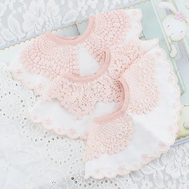 Детский нагрудник кружевное цветочное украшение слюнявчик нагрудники для