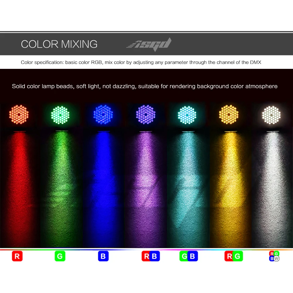 Светодиодный прожектор из алюминия RGB 3 в 1 54x3 Вт | Лампы и освещение