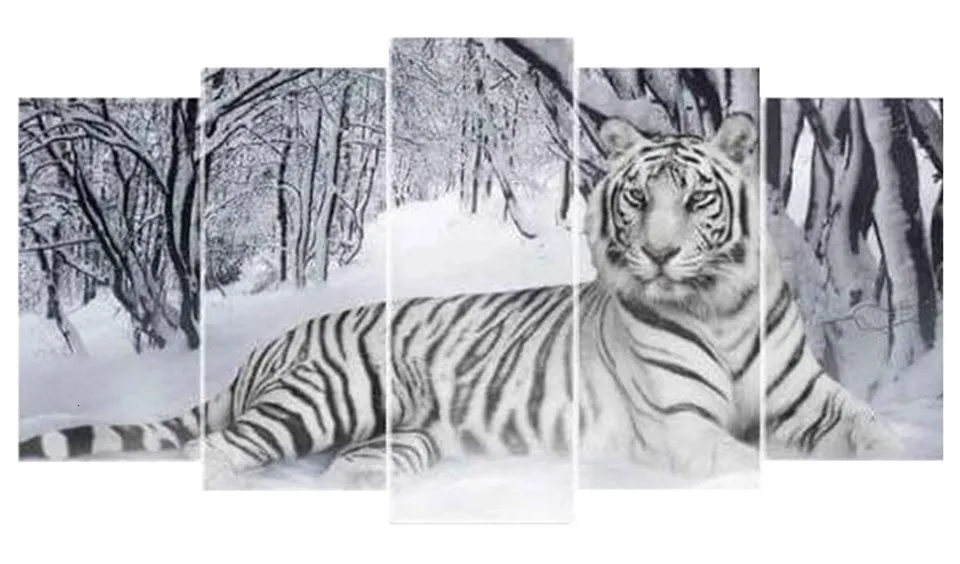 Huacan 5D DIY Multi-picture Diamond Painting Tiger Full Square Diamond Mosaic Animal Cross Stitch Embroidery Rhinestones Gift