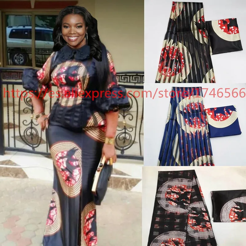 Продажа Органза, шелковая восковая ткань, африканская ткань для платья, Африканский шелк, анкарская ткань, высокое качество 2019 новейший атласный во...