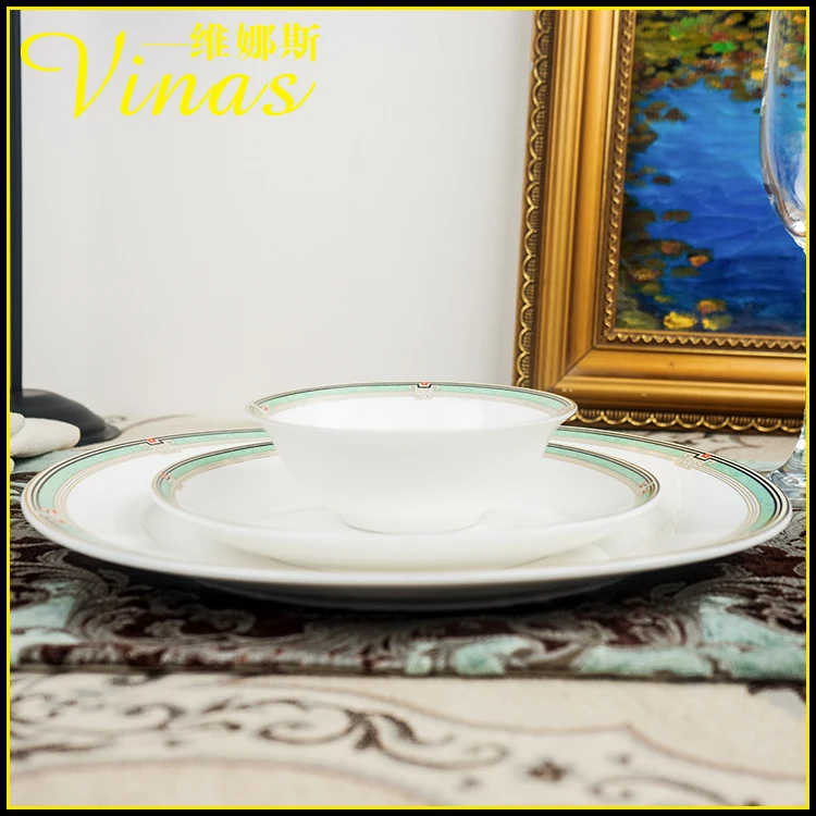 Элегантный золотой мраморный глазурь керамический праздничный набор столовой