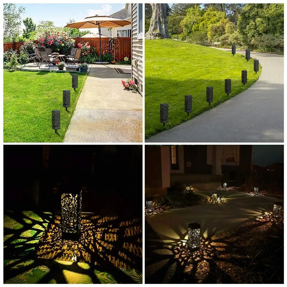 

Solar Lawn Light Decoration Garden Hollow Lawn Lamp Outdoor Soalr Garden Lights Pathway Light Waterproof Garden Solar LED Light