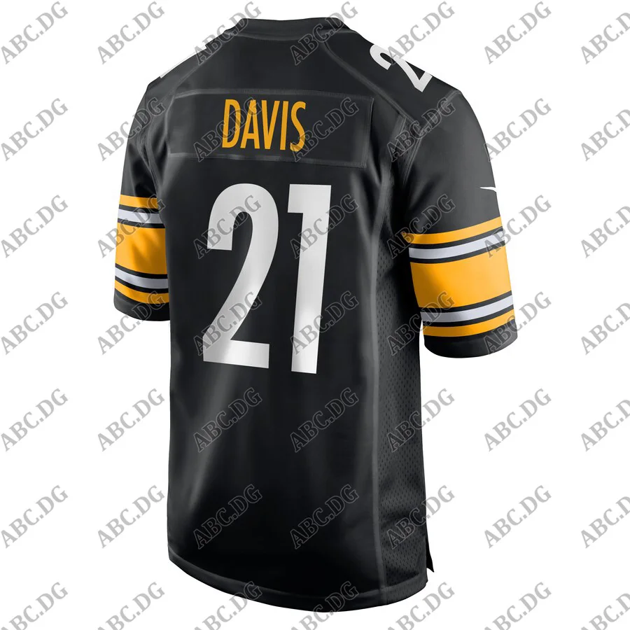 

Customized Stitch Men Women Kid Youth Pittsburgh Sean Davis Black Team Game Jersey 4XL 5XL 6XL