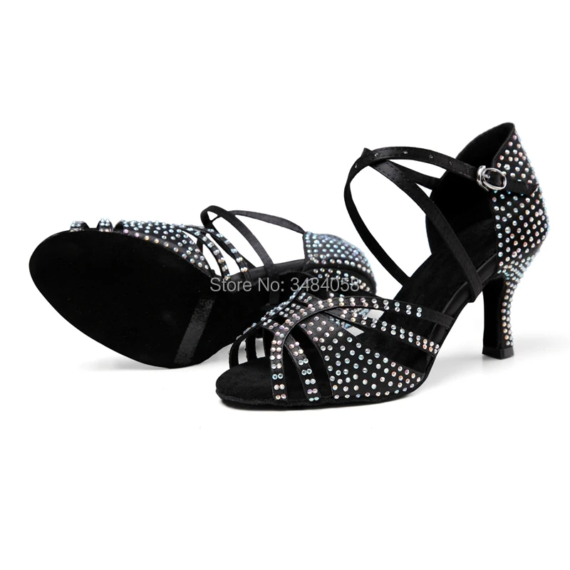 Наташа GB танцевальная обувь для латинских танцев со стразами взрослых женская