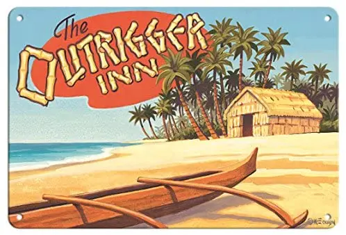 

The Outrigger Inn - Hawaii Ian от Kerne Erickson Metal Tin Sign