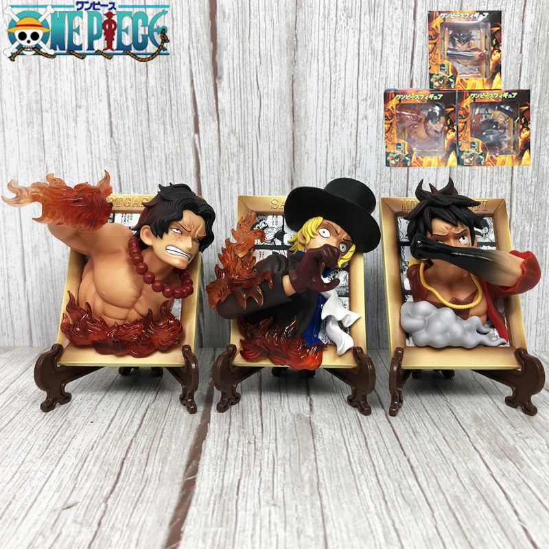 

Bandai Anime Figurine Monkey D Luffy Ace Sabo Tre Fratelli Set 12cm PVC Action Figure ASL Collection Toys Dolls Christmas Gifts