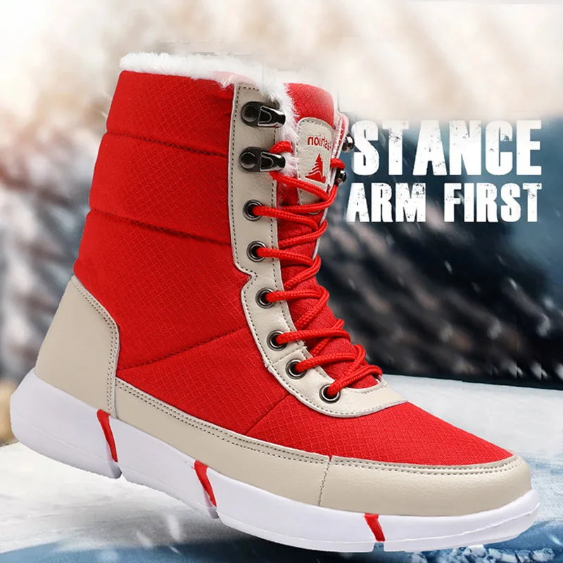 Зимние ботинки с высоким берцем Мужская обувь Непромокаемые водонепроницаемые