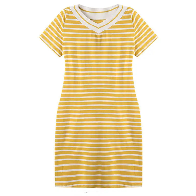 

Simple striped dress for women in summer 2021