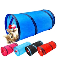 collapsible cat tunnel cat cat rabbit animal game tunnel tube pet training interactive fun toy 2 hole play tube ball pet supplie