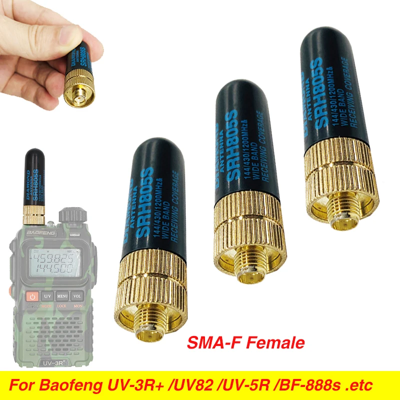SRH805S SMA F Женская антенна двухдиапазонная УВЧ УКВ 10 Вт с высоким коэффициентом