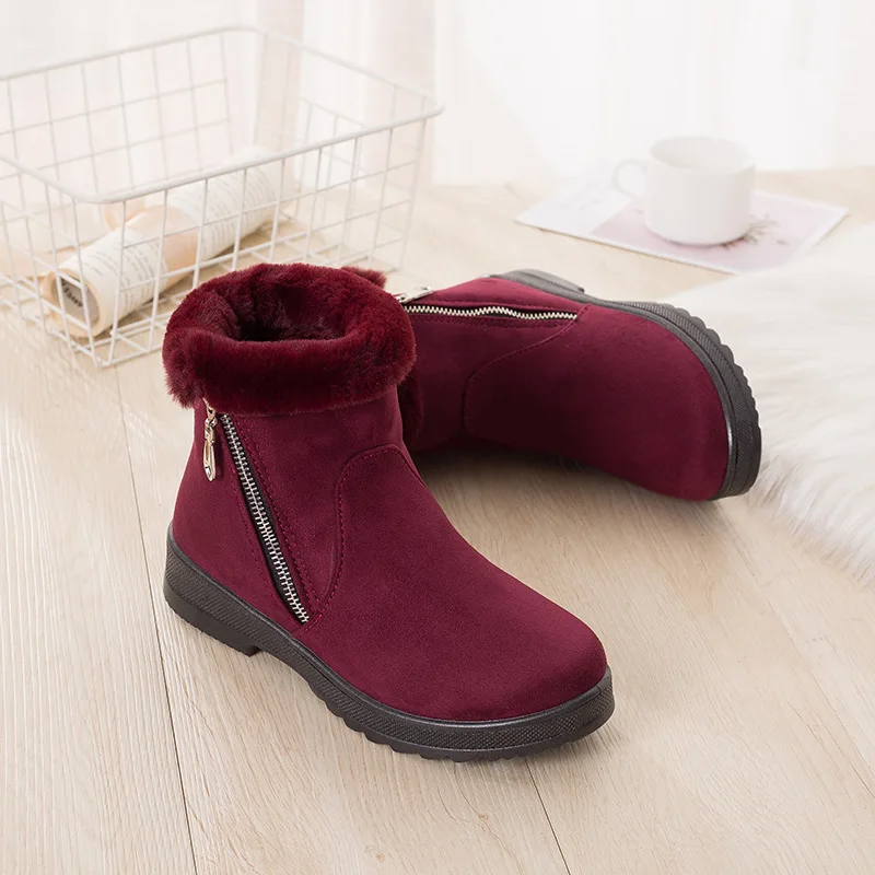 Женские ботинки Женская зимняя обувь Ботильоны на низком каблуке Зимние Chaussures