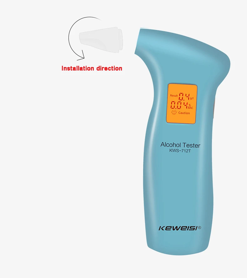 Цифровой алкотестер с ЖК дисплеем 5 мундштуками полицейский детектор дыхания