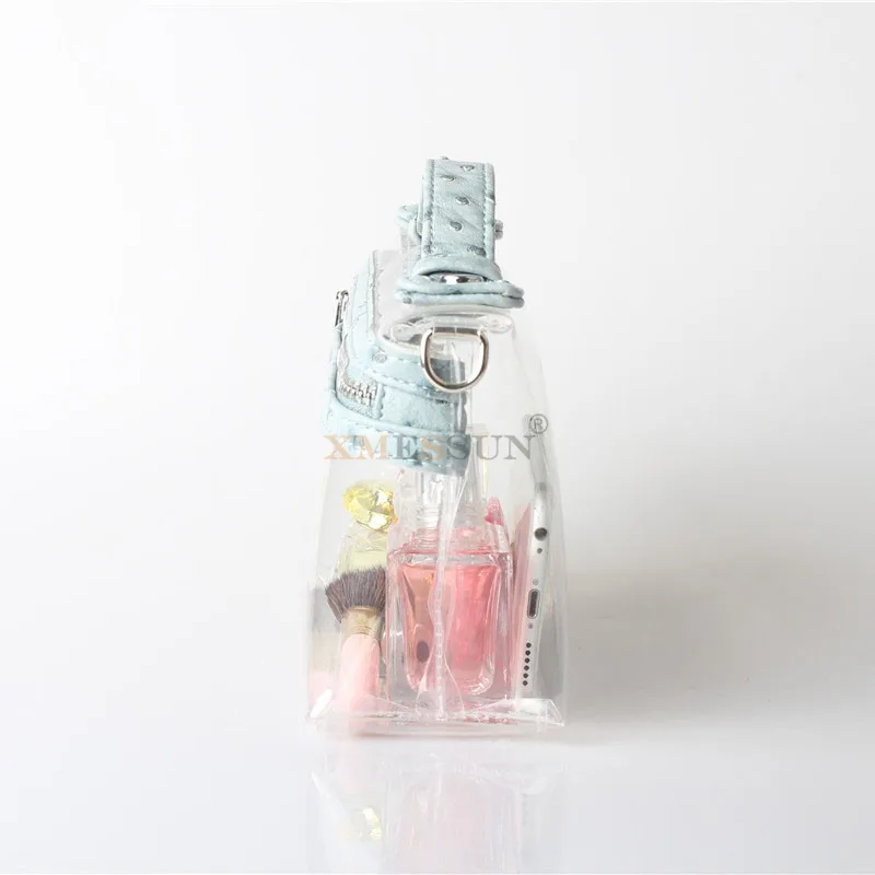 Прозрачная сумка XMESSUN прозрачная тоут через плечо женский клатч из страуса с