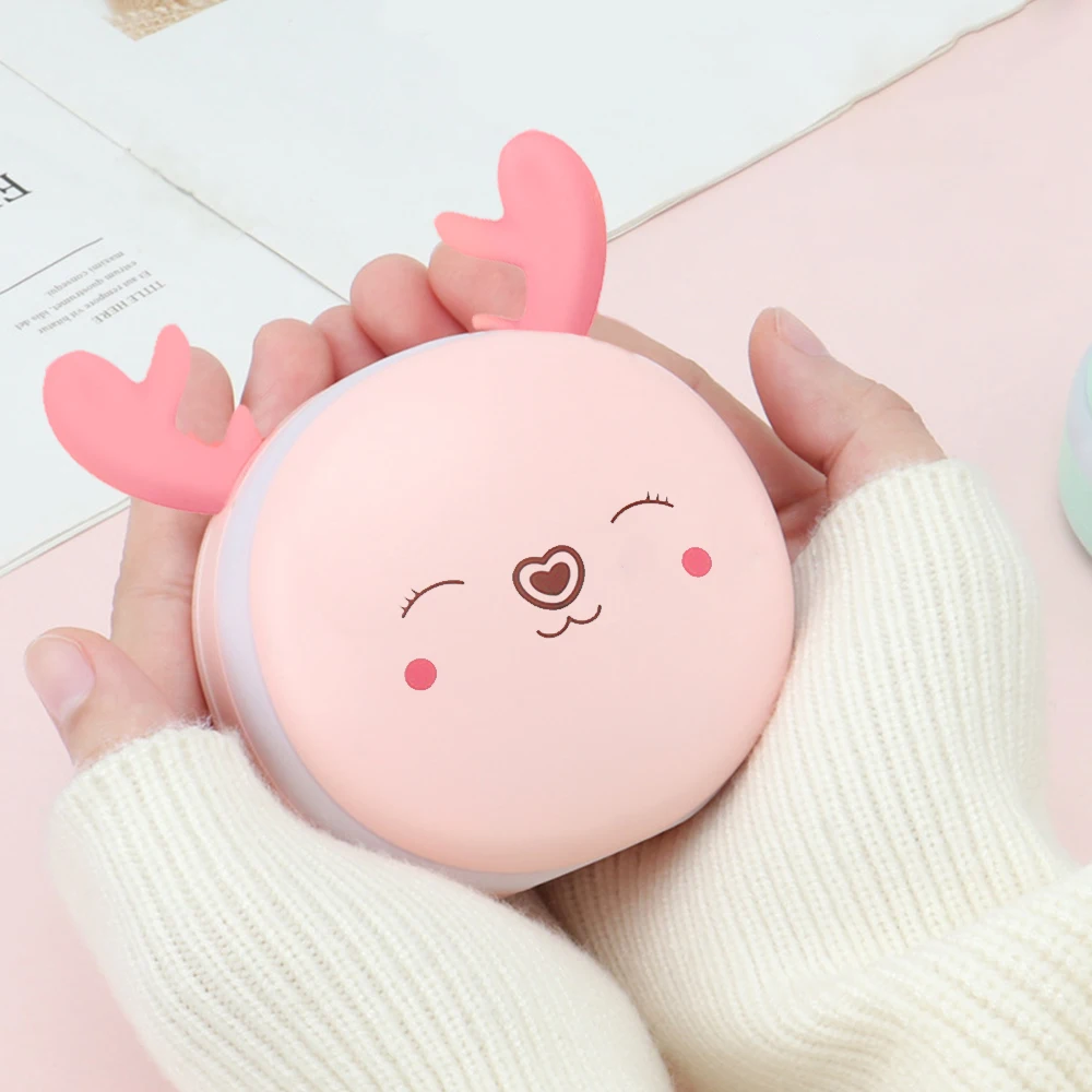 G255414A Милый Карманный обогреватель с кошкой, грелка для рук, 600 мА/ч, Электрический перезаряжаемый внешний аккумулятор для телефона, зарядное устройство и многофункциональное зеркало для красоты, ручная работа - Color: G255414A