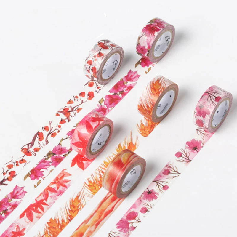 Клейкая лента для цветов и растений Васи 4 сезона цветная канцелярская