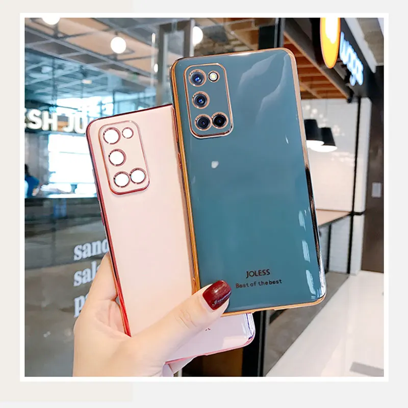 Luxury Silicone Case For Oppo A72 phone Case For oppo A52 4G A72 Cover Shockproof Fundas Stand Holder Cases oppo A52 A72 A92