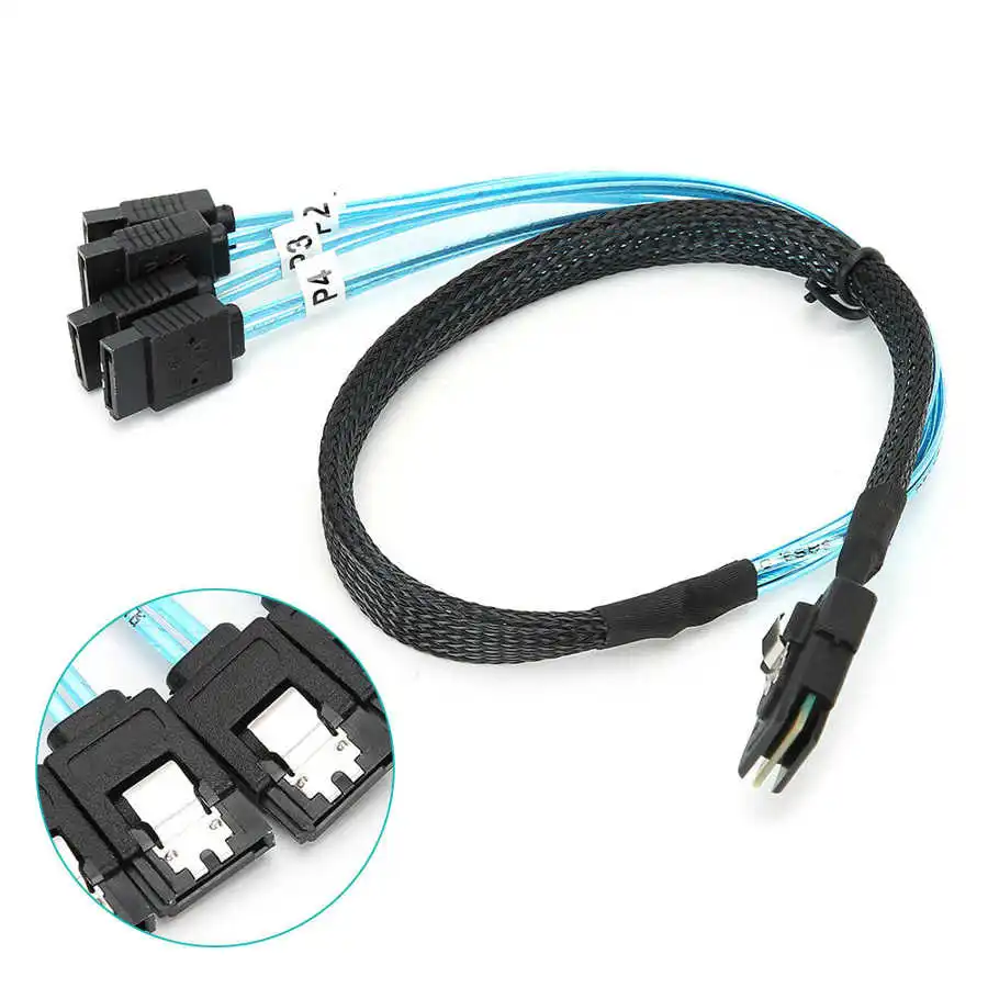 G0101 Mini SAS Cable 36P SFF-8087 to 4SATA Server Data Line Computer Accessories | Компьютеры и офис