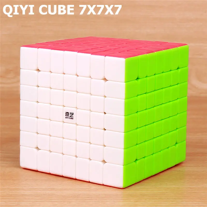 

QIYI qixing s 7x7x7 магический скоростной куб без наклеек Профессиональный кубик-головоломка головоломки для взрослых плавно вращающиеся игрушки ...