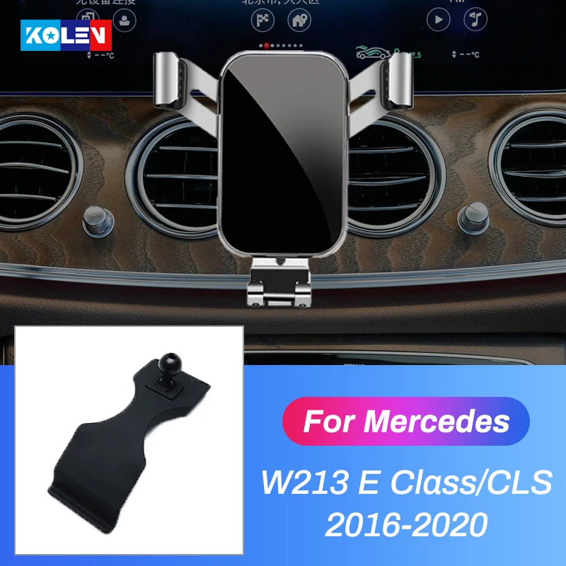 Car Mobile Phone Holder For Mercedes Benz E Class W213 E200 E300 CLS C257 360 Degree Gravity Stand GPS Air Vent Mount Bracket