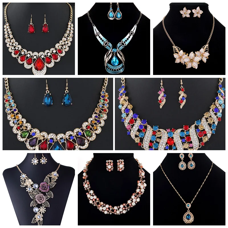 Жемчужные Искусственные наборы для женщин свадебная цепочка подвеска ожерелье