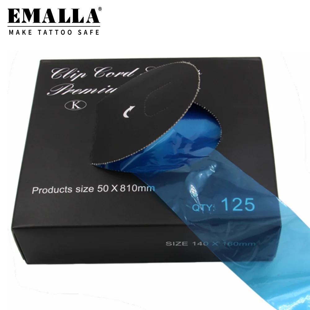 

125 шт./корт. Одноразовые зажимы для тату-машинки, чехлы для тату-машинки, зажимы для тату, зажимы для шнура, рукава, Чехлы, сумки, аксессуары дл...