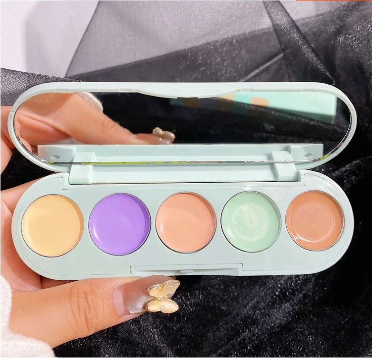 

5 Color Professional Concealer Contour Palette Long-lasting Base Foundation Full Coverage Brighten Skin Makeup Primer Cosmetic