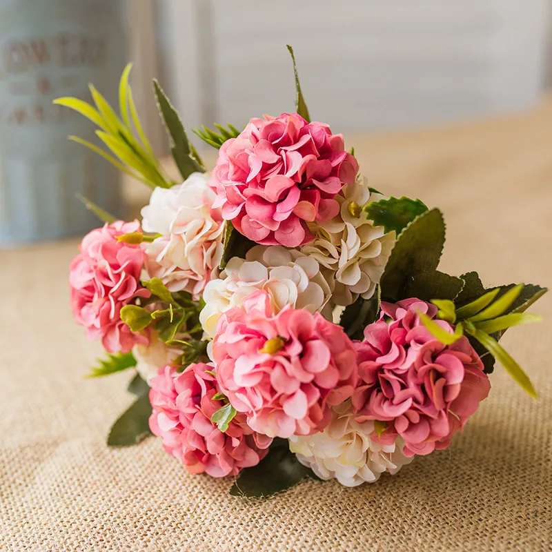 

Single Branch Artificial Flowers Bouquet Indoor Fake Floral Plastic Dry Bouquet Dining Table Flores Secas Home Decoration EB50JH