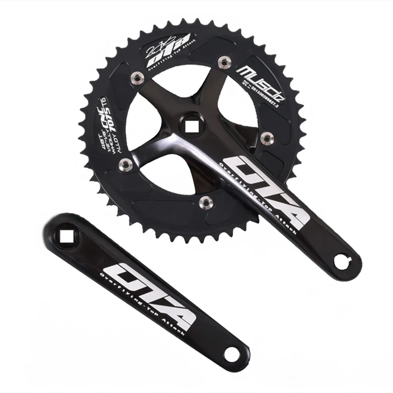 Original OTA MUSCIQ 48T 170MM Fixie Bike Crankset Aluminum Alloy Single Speed Track Bicycle Fixed Gear Bike Chainwheel Sprocket
