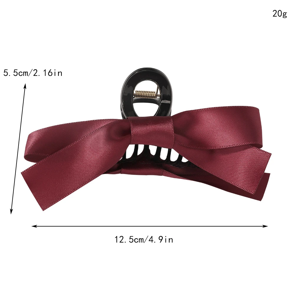 

Korean Bow Hairpin Back Head Grabbing Clip Net Celebrity Temperament Shark Clip Female Headdress Elegant Large Hair Accessories