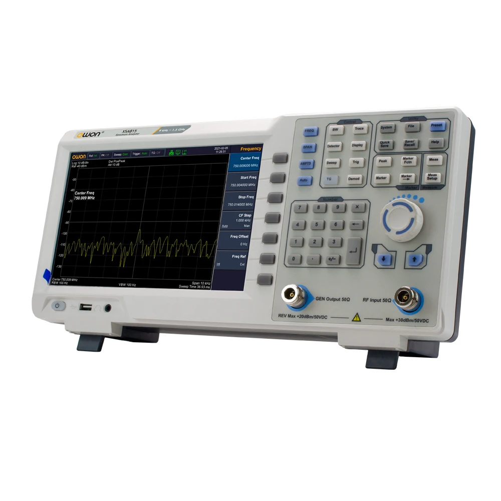 Цифровой анализатор спектра OWON XSA815 9 дюймов ЖК-дисплей 1280x800 1 Гц полоса
