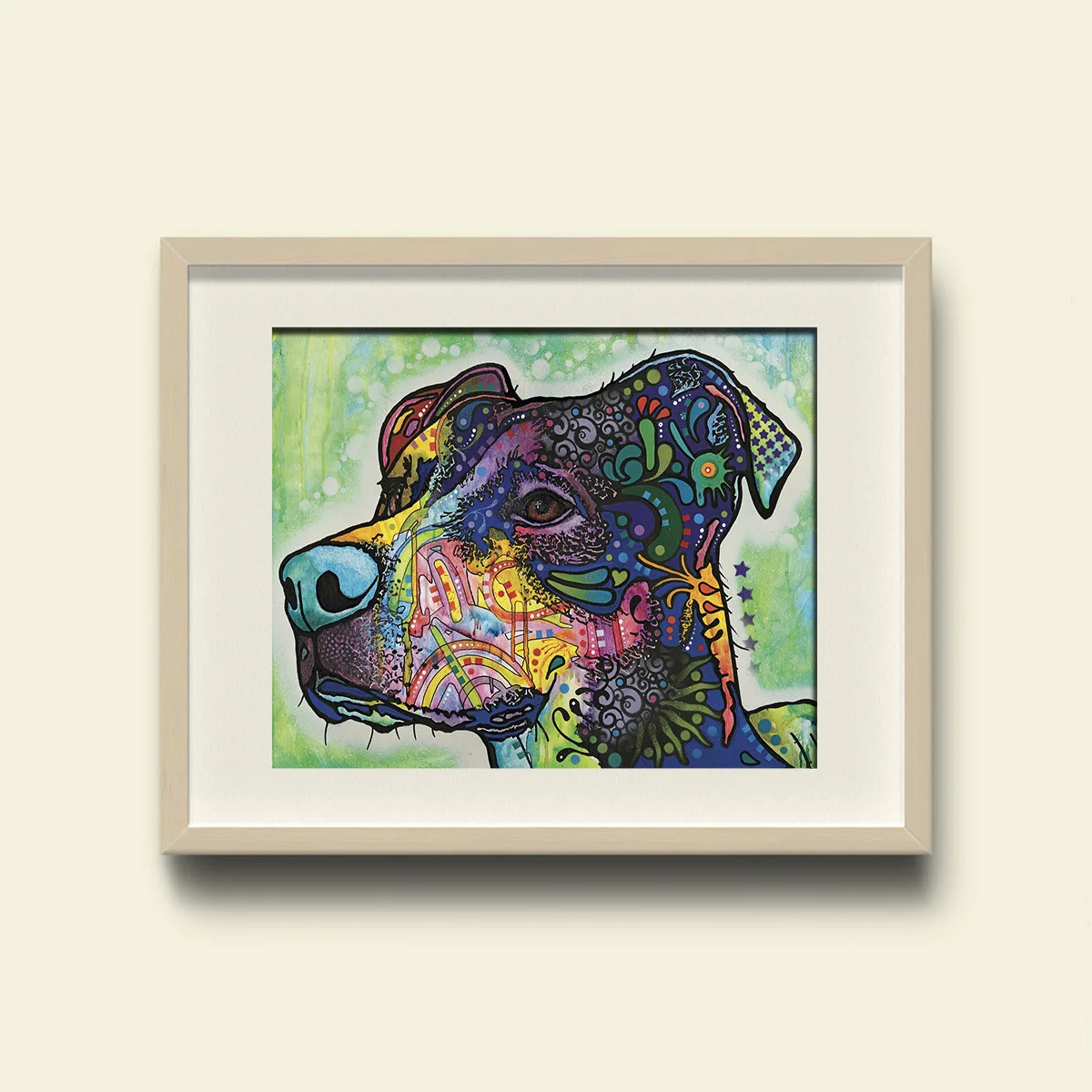 Красочные собаки головы Животные Безрамное DIY Краски ing по номерам Wall Art на холсте