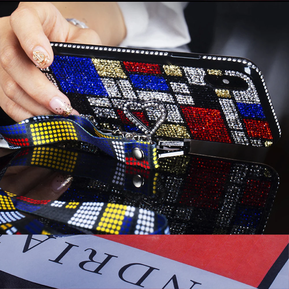 Чехол для телефона YUETUO с блестящими бриллиантами оболочка чехол samsung galaxy s8 s9 s10 plus