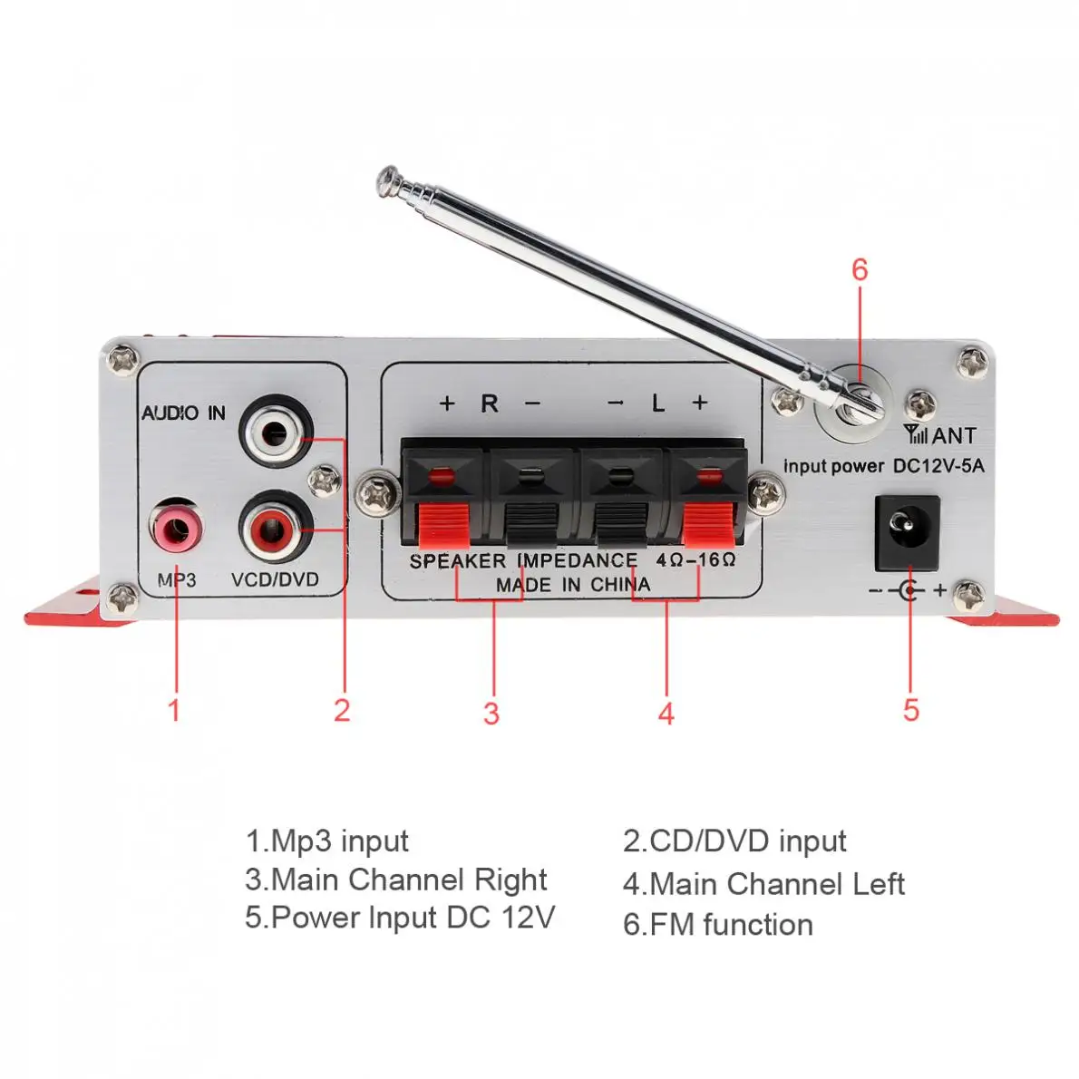 HY 502S 2 CH Hi Fi Bluetooth совместимый цифровой аудиоплеер автомобильный усилитель FM радио