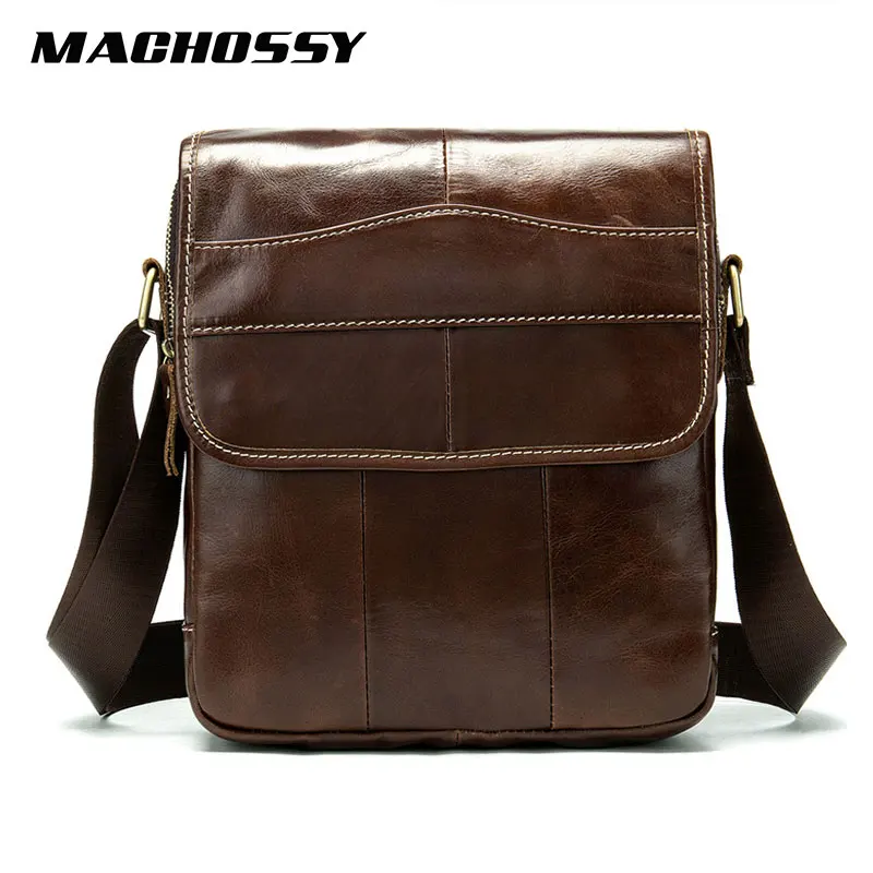 Качественная мужская мягкая кожаная сумка из натуральной кожи через плечо с