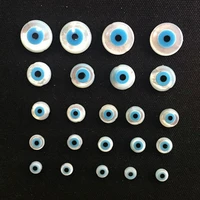 10pcslot blue white natural pearl bead evil eye shell beads for making diy bracelet necklace jewelry accessories 68101215mm
