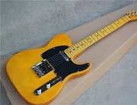 new high quality yellow guitar black guard board maple finger board good quality hardware free delivery welcome cus