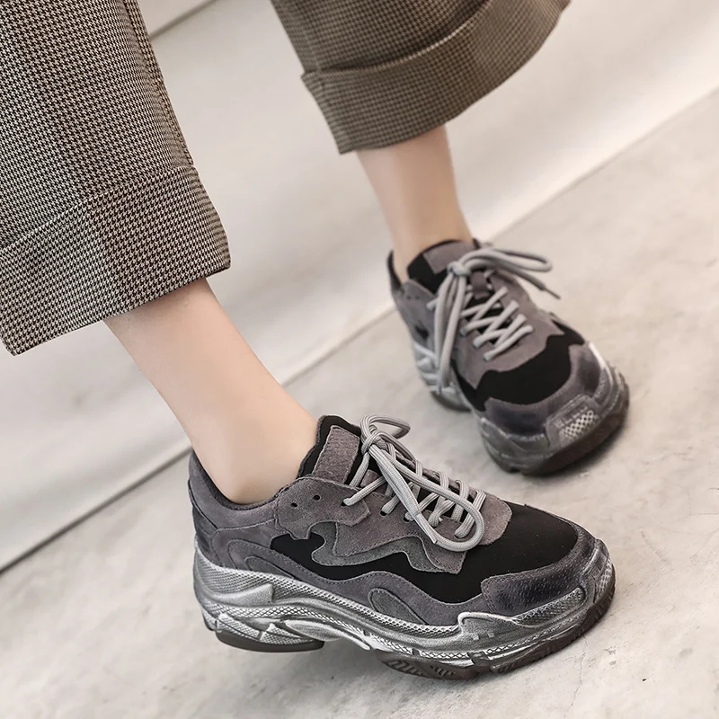 Женские кроссовки на шнуровке Flyknit удобные женские модные кроссовки Вулканизированная Обувь zapatillas mujer женские кроссовки - Цвет: black
