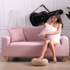 Современные чистые розовые Чехлы для дивана в гостиную, Набор чехлов для дивана, эластичный чехол для дивана, полотенца для дивана, защита мебели, секционный диван