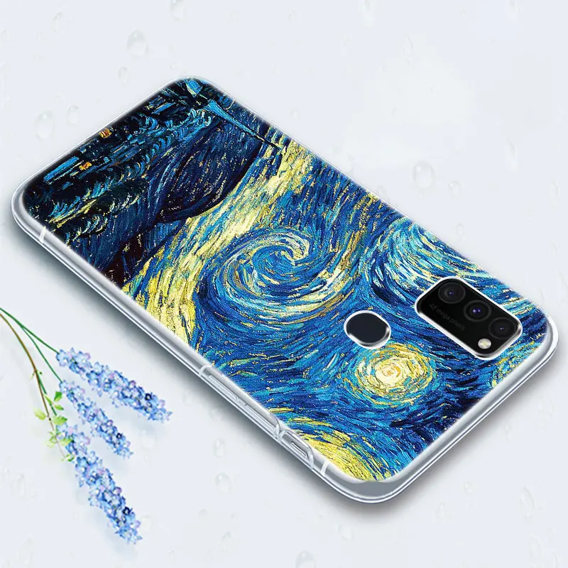 Силиконовый чехол с изображением Ван Гога для Samsung Galaxy M32 M12 M11 M21 M01 M02 M30S M31S M51 A5 2017 A6