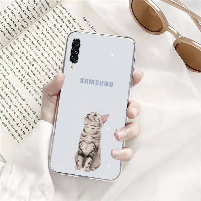 

Cat cute animal pet Phone Case Transparent for Samsung s9 s10 s20 Huawei honor P20 P30 P40 xiaomi note mi 8 9 pro lite plus