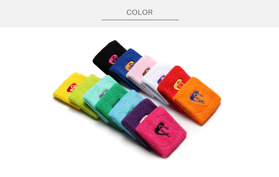 Спортивные браслеты для детей и взрослых Хлопковое полотенце впитывающие пот высокоэластичные
