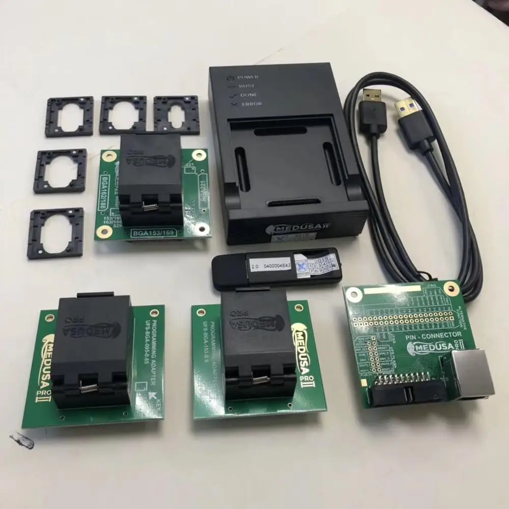 

The Newest version Medusa Pro II /2 box Full Set with EMMC SOCKET +UFS 95 SOCKET +UFS 153 SOCKET