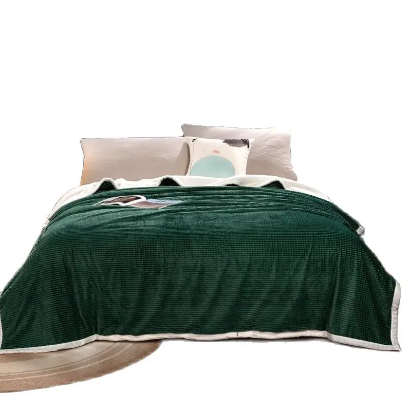 Одеяло с маленькой сеткой и молнией плюшевое бархатное одеяло боковым покрытием